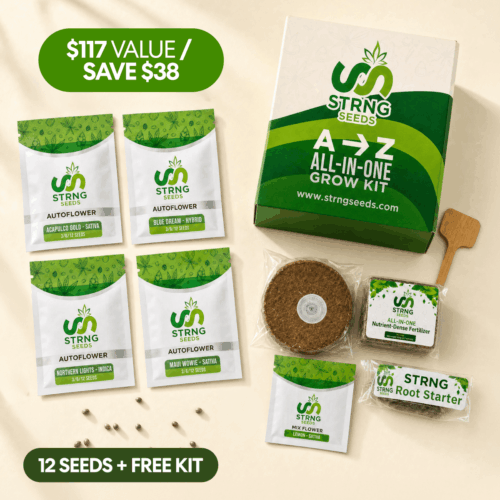 Beginner Mix Pack — 12 seeds across 4 autoflower strains, plus free Premium Grow Kit