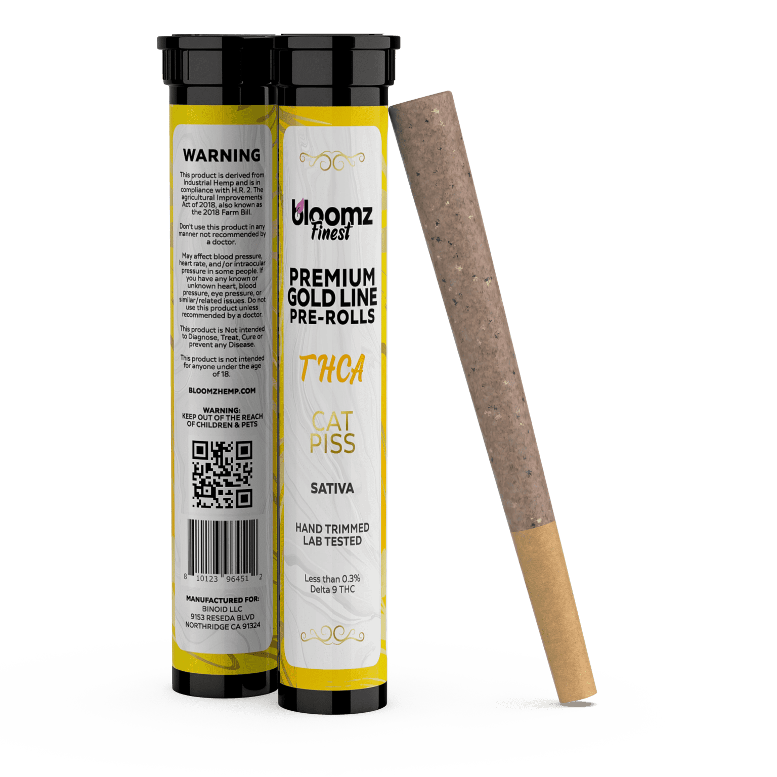 Exotic THCA Pre-Rolls Gold Line – 3-Pack – Cat Piss