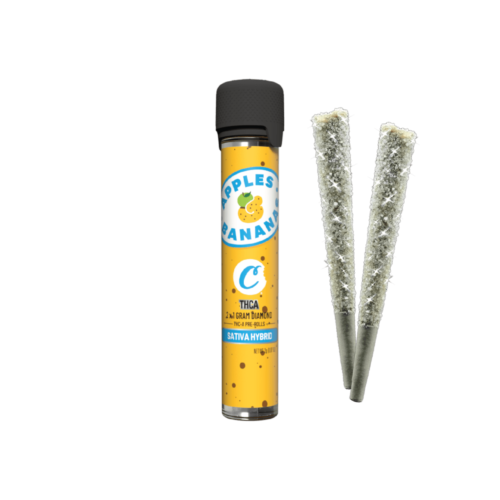 THCA Pre-Rolls with THCA Diamonds – Cookies – Apples & Bananas