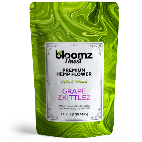 Delta 8 THC Flower – 28G – Grape Zkittlez