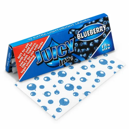 Juicy Jay Flavored Rolling Paper Blueberry | 32 Leaves 1 1/4 Size
