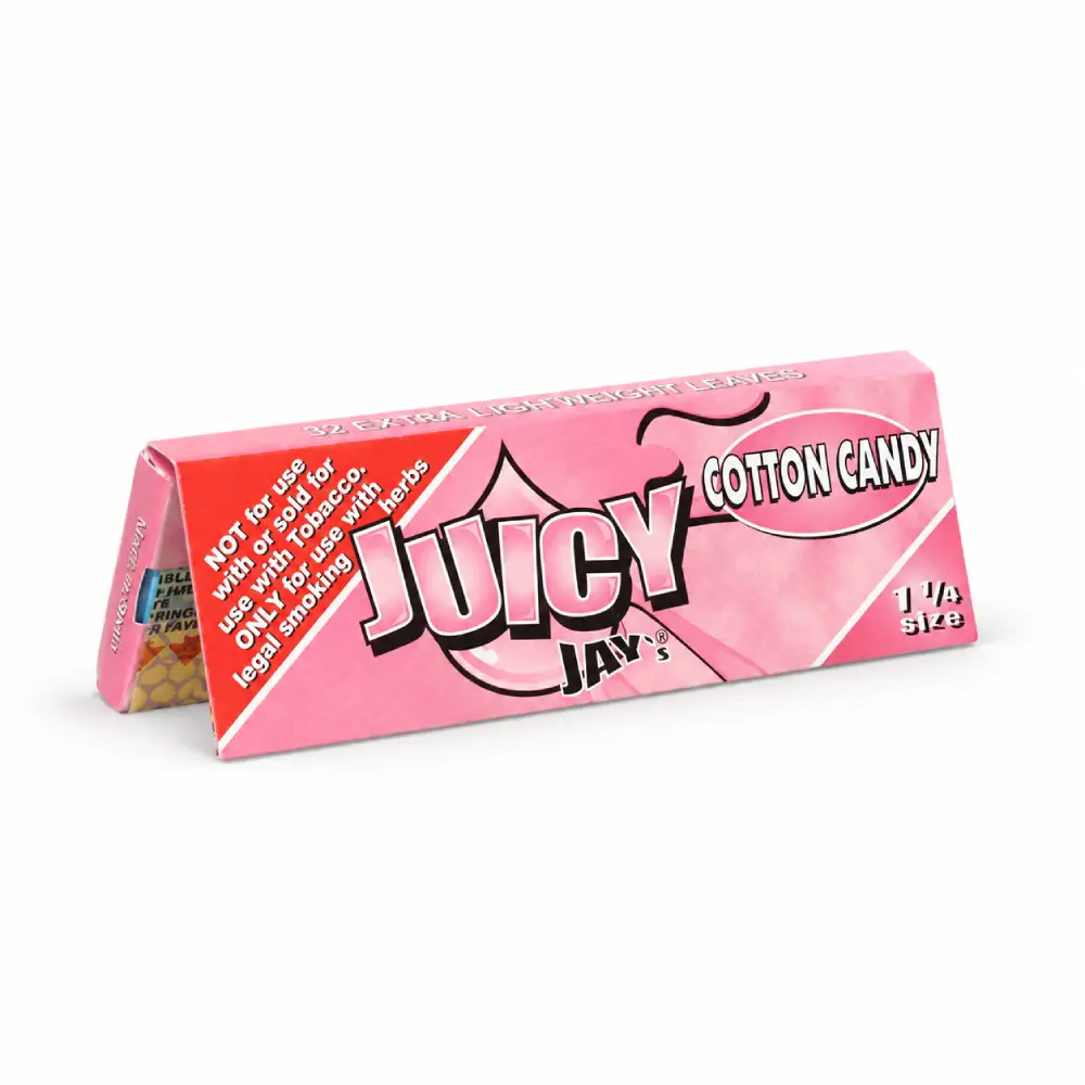 Juicy Jay Flavored Rolling Paper Cotton Candy | 32 Leaves 1 1/4 Size