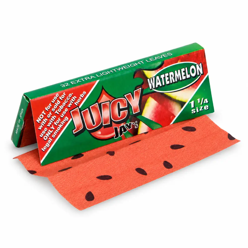 Juicy Jay Flavored Rolling Paper Watermelon | 32 Leaves 1 1/4 Size