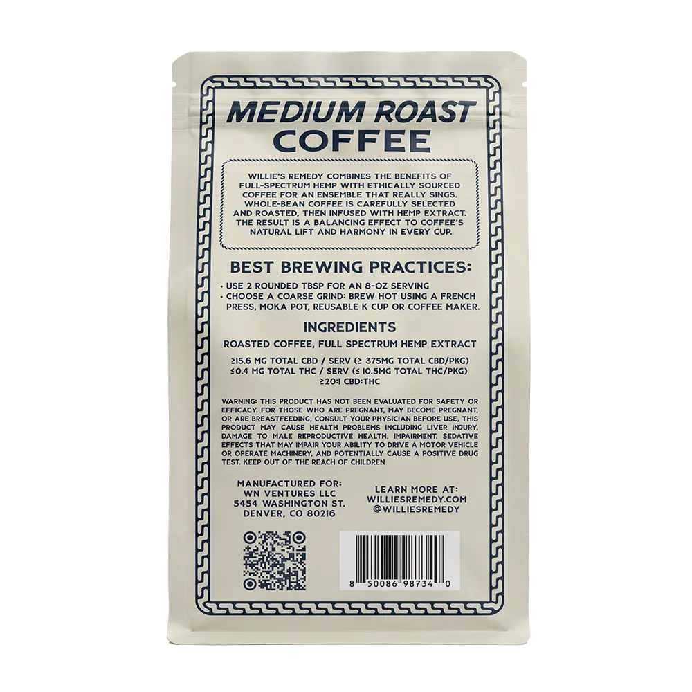 Willie's Remedy 12oz Medium Roast Coffee - Image 3