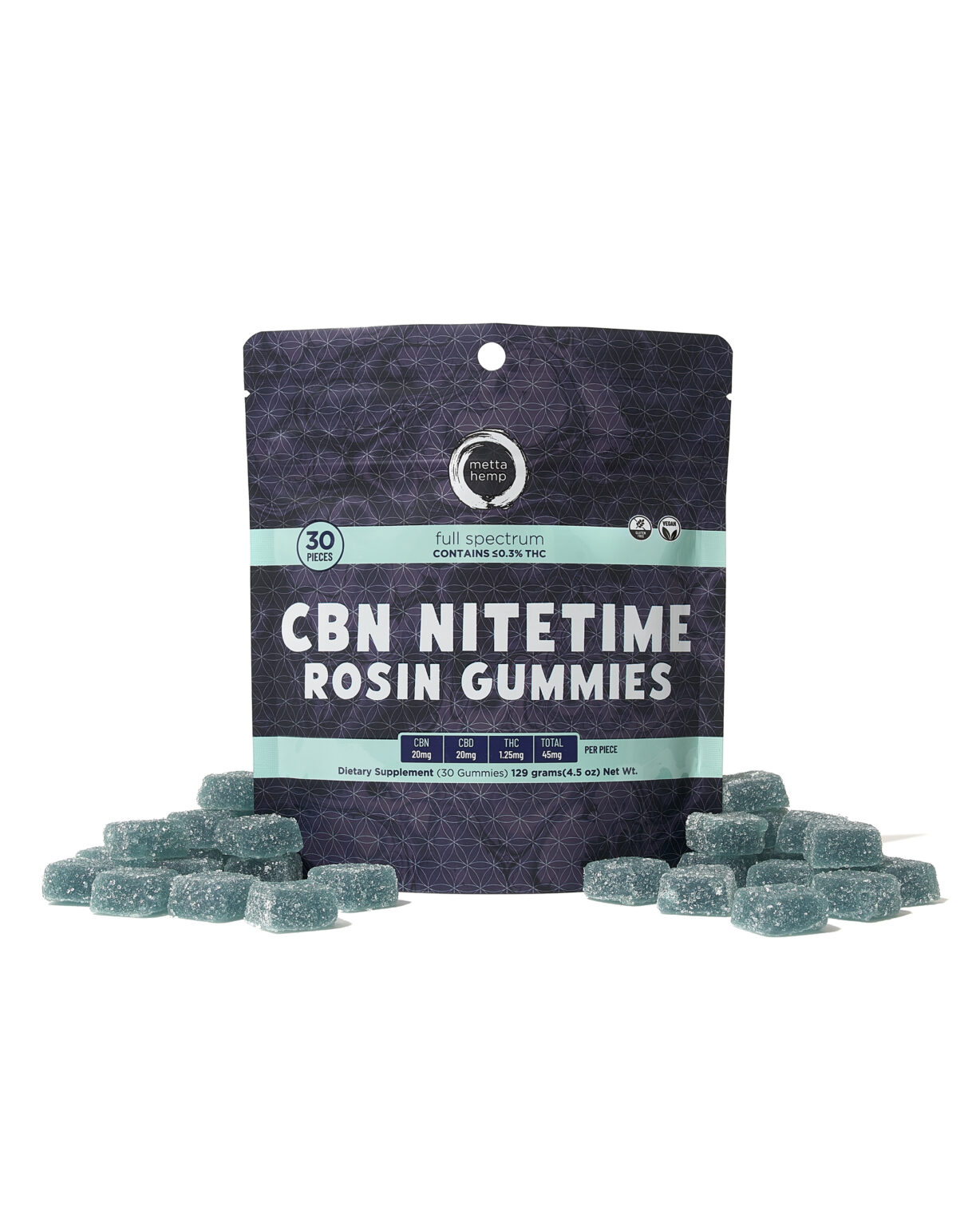 CBN Nitetime Rosin Gummies: Full-Spectrum 20mg CBN / 20mg CBD