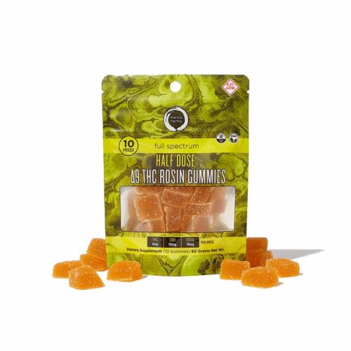 Delta-9 THC Half-Dose Rosin Gummies: 5mg THC / 50mg CBD