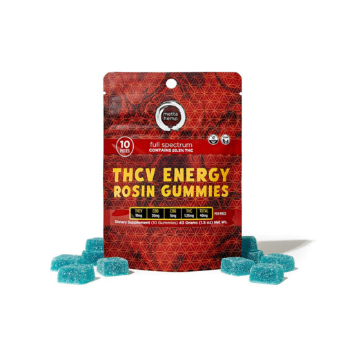 THCV Energy Rosin Gummies: Full-Spectrum 10mg THCV / 20mg CBD / 1.25mg THC