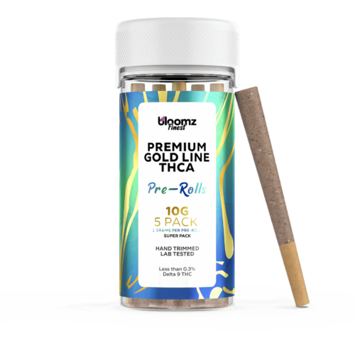 Exotic 2 Gram THCA Pre-Rolls – 5 Pack – Gold Line