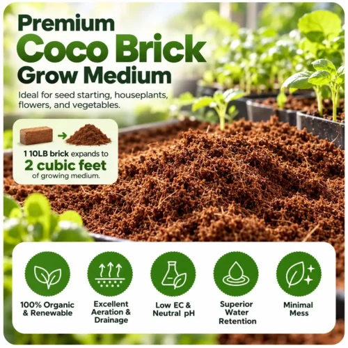 Premium Coco Brick - 10LB Grow Medium