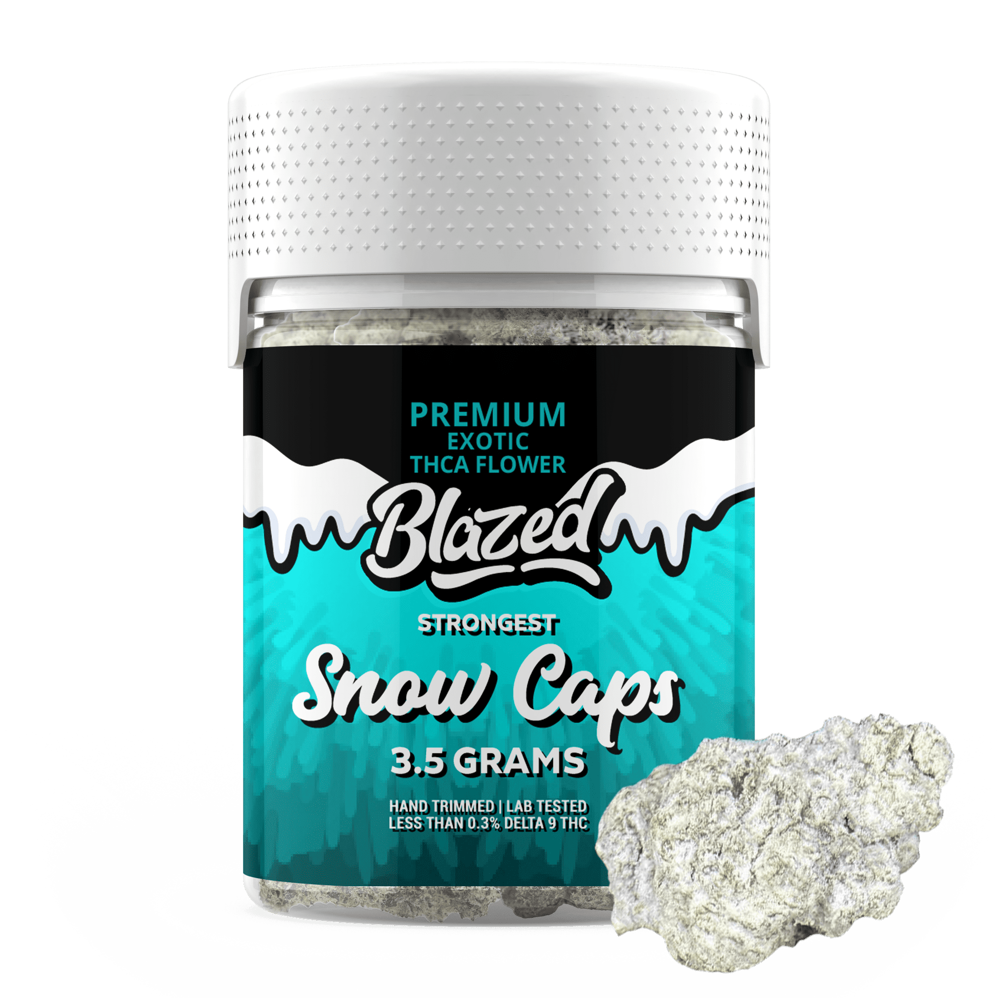 Blazed Strongest Exotic THCA Snow Caps – 3.5G – Banana Skittles
